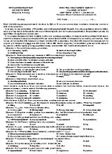 Bộ đề kiểm tra chất lượng học kỳ 1 môn Tiếng Anh Lớp 11 - Năm học 2016-2017